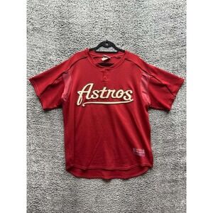 Vintage Majestic Authentic Houston Astros MLB Baseball Jersey Red Mens Size XXL